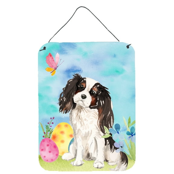 Tricolor Cavalier Spaniel Easter Wall or Door Hanging Prints