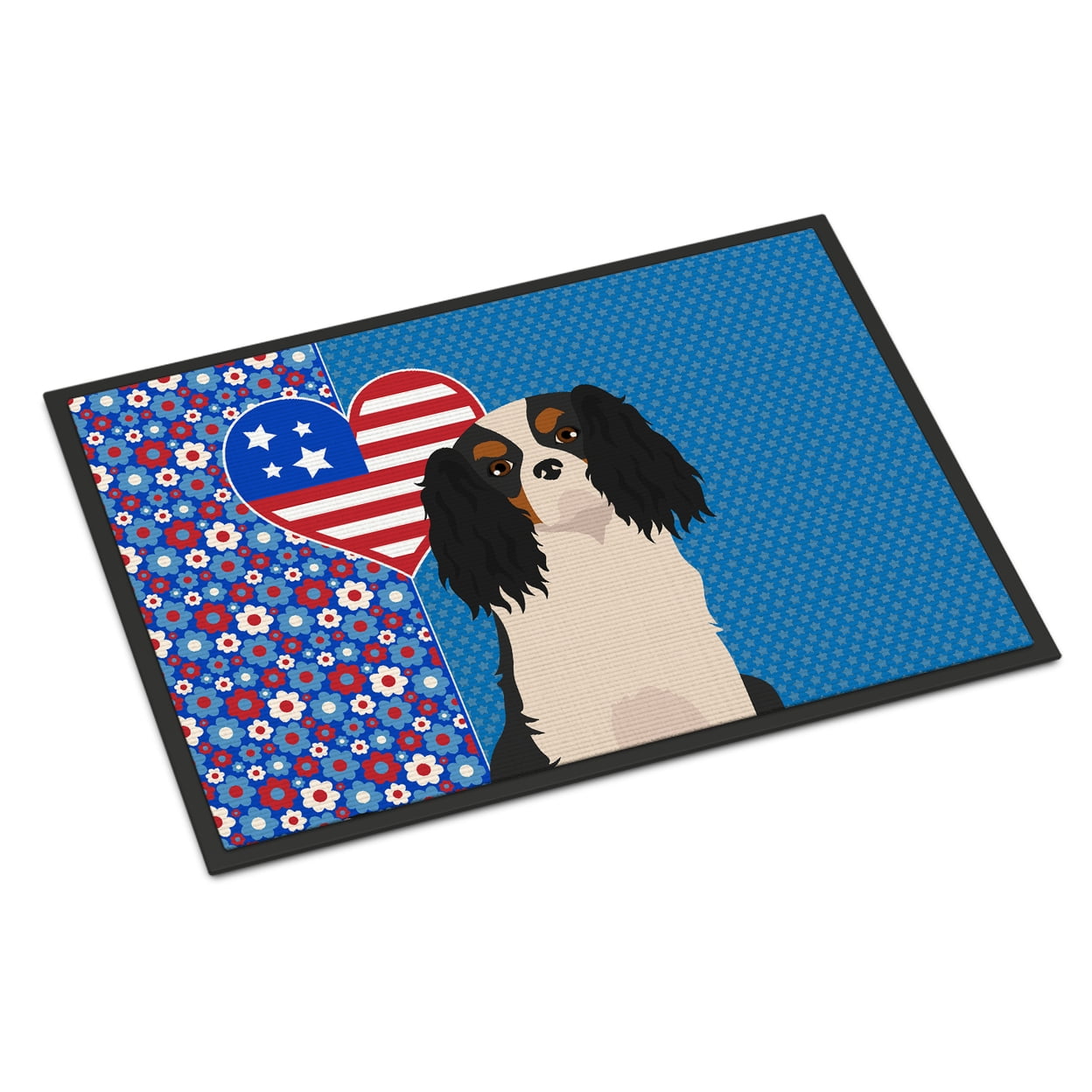 Tricolor Cavalier Spaniel Indoor or Outdoor Mat 24x36 36 in x 24 in