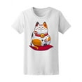 thumbnail image 1 of Tricolor Chubby Cat T-Shirt Women -Image by Shutterstock, Female XX-Large, 1 of 2