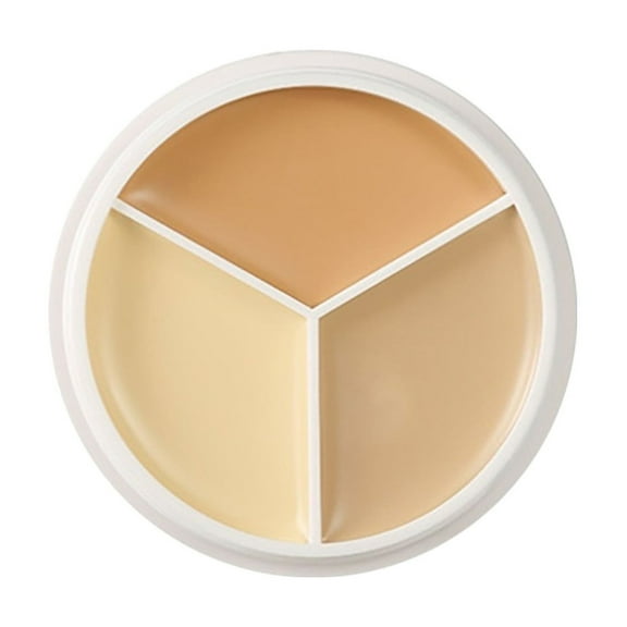Tricolor Concealer, Tri Color Concealer Pot, Tricolor Concealer Palette, 3-In-1 Full Coverage Color Correcting Cream,for Dark Circles,Spots,Tear Trough