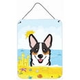 thumbnail image 1 of Tricolor Corgi Summer Beach Wall or Door Hanging Prints, 1 of 1