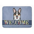 thumbnail image 1 of Tricolor Corgi Welcome Machine Washable Memory Foam Mat, 1 of 1