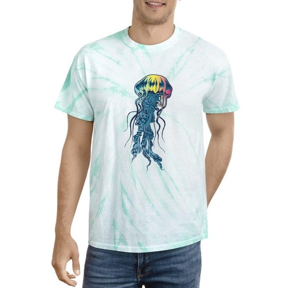 Tricolor Graceful Medusa Tie Dye Cyclone Men -Smartprints Designs, Male XX-Large