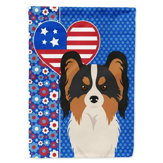 Tricolor Papillon USA American Flag Garden Size