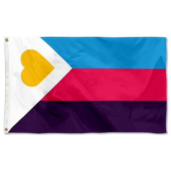 Tricolor Polyamory Pride Flags Polyester 3x5 FT banner