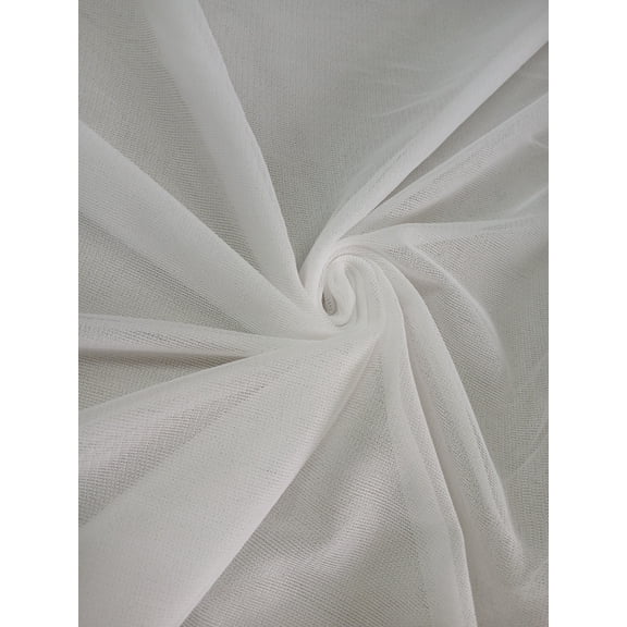 Tricot 65" Width 100% Nylon Lining White Fabric by the Yard (8376R-5J-WHITE)