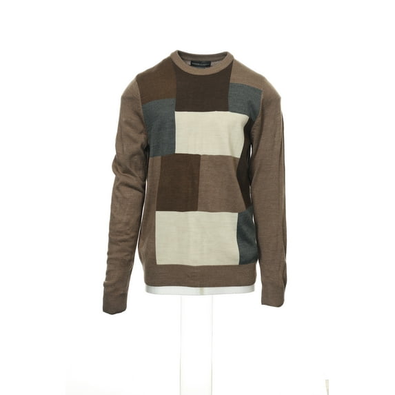 Tricots St Raphael Brown Heather Crew Neck Sweater , Size Small