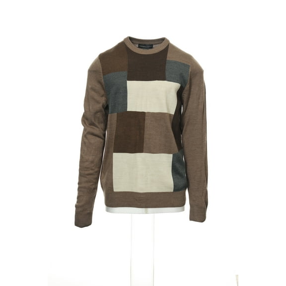 Tricots St Raphael Brown Heather Crew Neck Sweater , Size Small