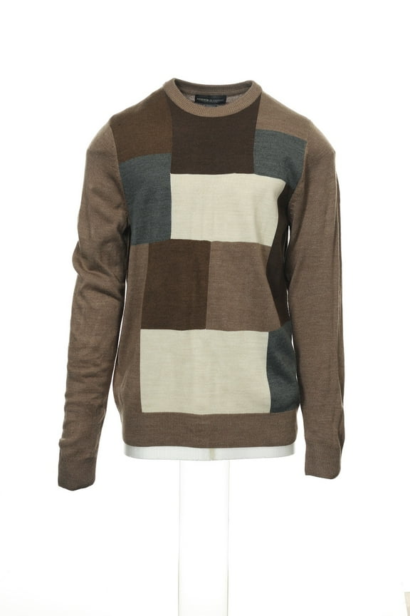 Tricots St Raphael Brown Heather Crew Neck Sweater , Size Small