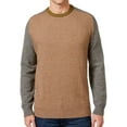 thumbnail image 1 of Tricots St Raphael Mens Colorblocked Pullover Sweater, Brown, X-Large, 1 of 2
