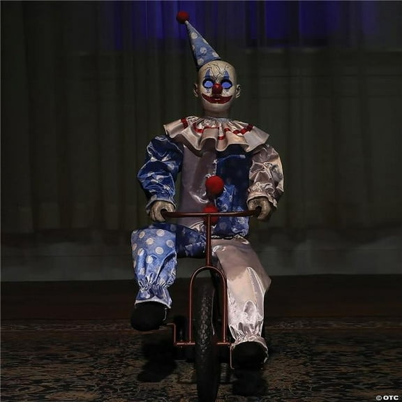 32" Animated Tricycle Clown Doll Halloween Decoration