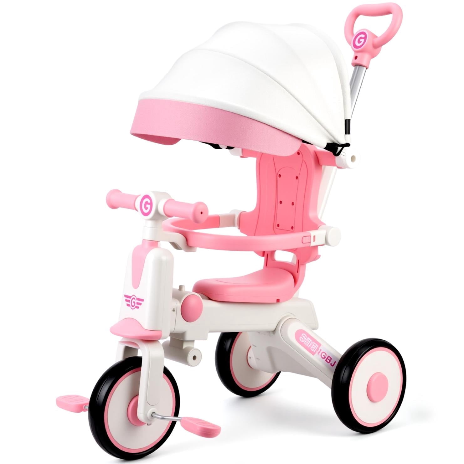 Eotvia Kids Tricycle, Toddler Bike with Push Handle, Adjustable Seat ...