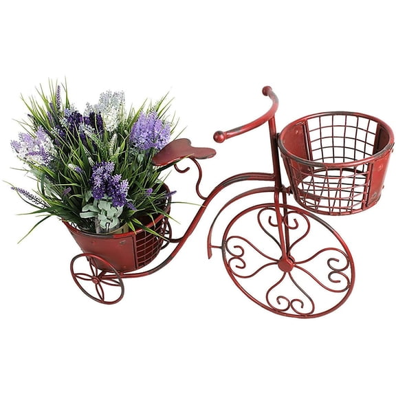 Tricycle Plant Stand Bicycle Planter, Iron Plant Stand Flower Pot Cart Holder