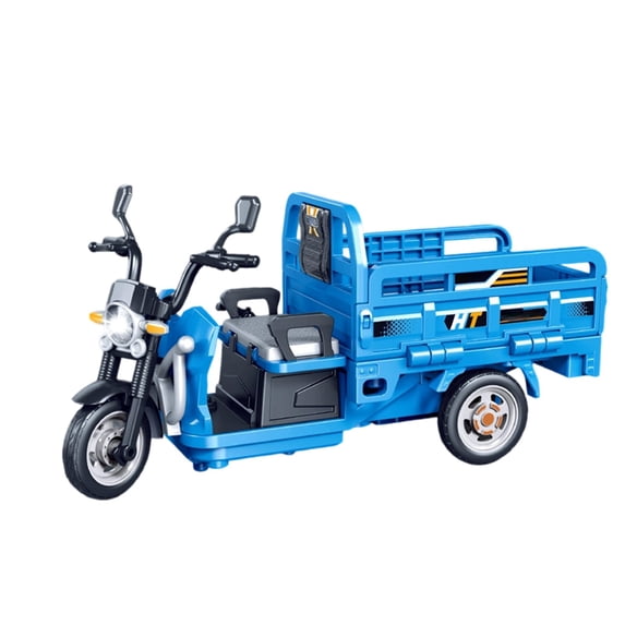 Tricycle Toy, Dump Truck Toy, Multi-Functional Push Toy with Sound and Light Effects for Kids, Durable Plastic Construction with Detachable Flaps and Steering Simulation