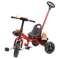 thumbnail image 1 of Tricycles for Boys and Girls, Kids Tricycle with Parent Push Handle, Trike with Backrest and Safety Belt, 1 of 8
