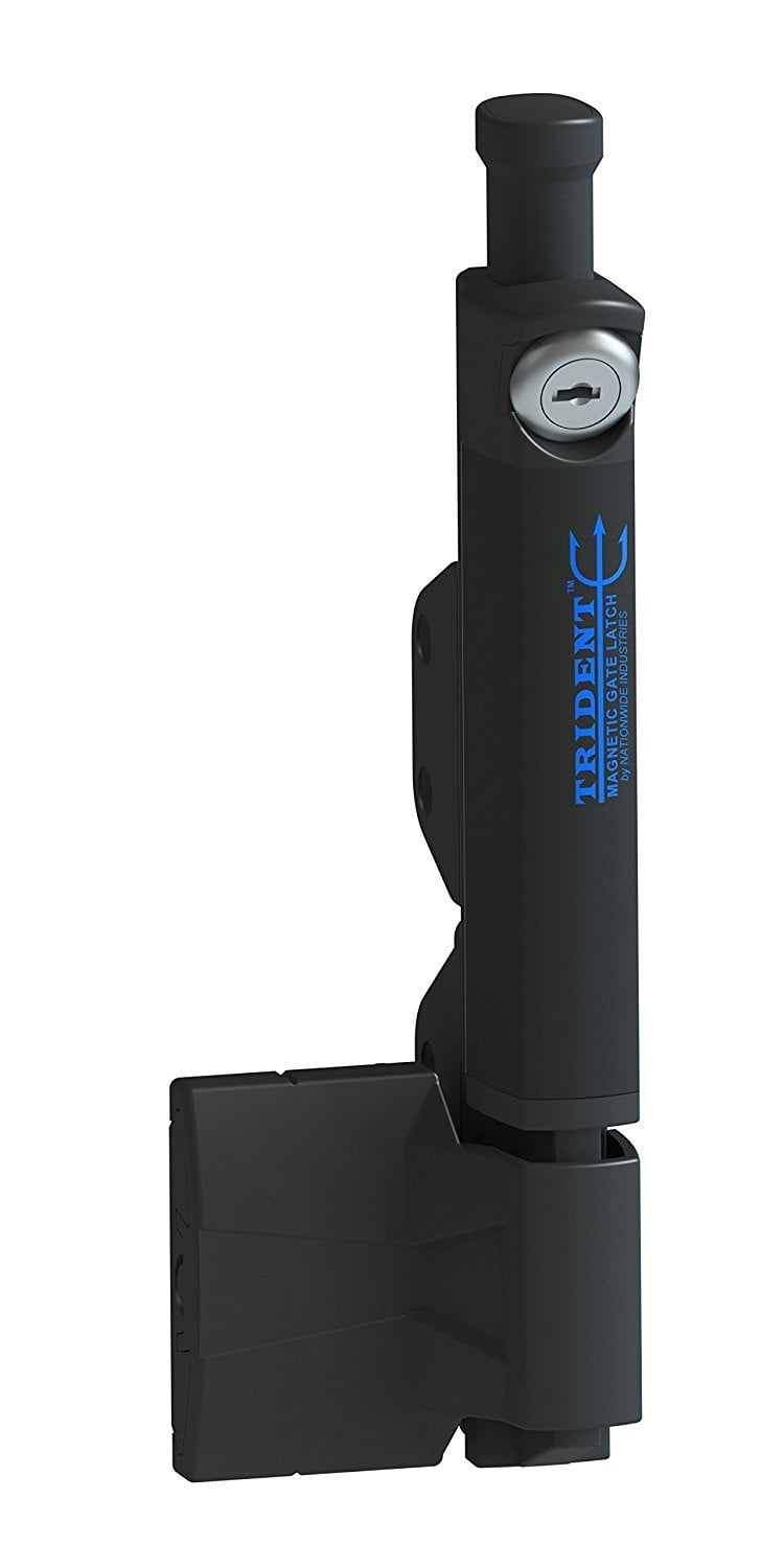 Pool Gate Type Lock Trident 10 Inch Black Magnetic Pool Safety Gate Latch Keyed Alike Self ...