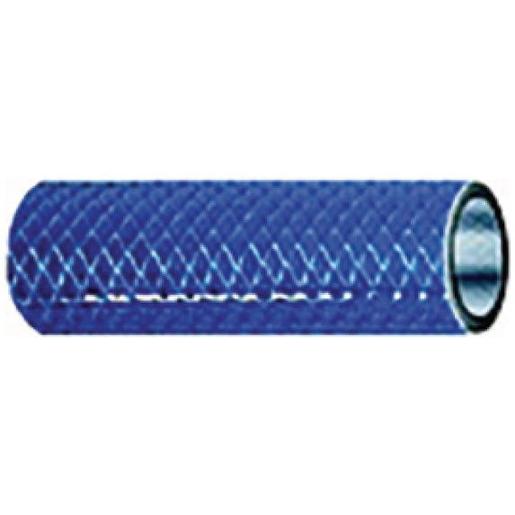 Trident 165-0386 Series 165 Blue Cover with White & Clear Tube 3/8" ID x 0.686" OD Reinforced PVC Marine Hose with 250 psi 149 Degrees Fahrenheit Working Pressure