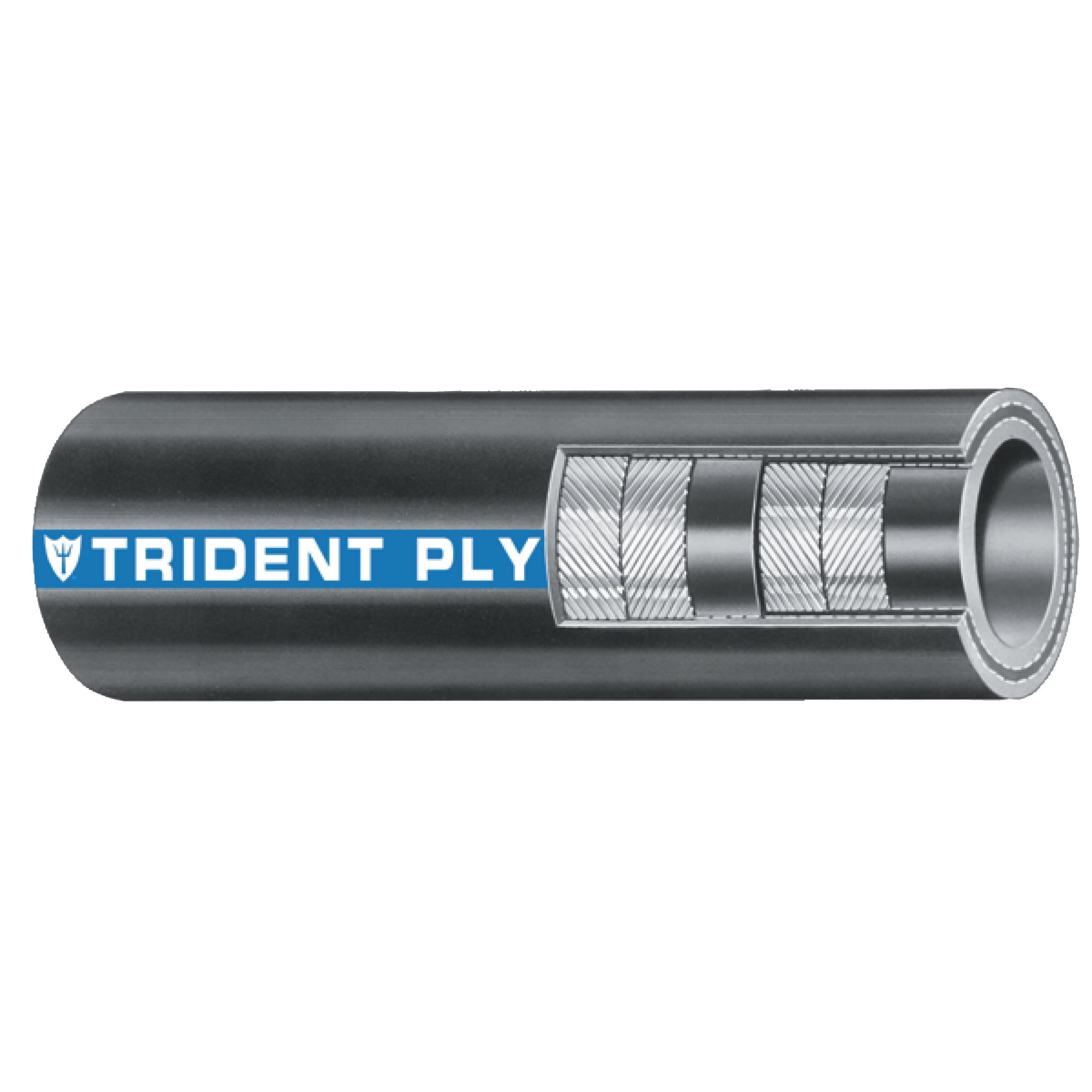Trident 2-Ply Softwall Exhaust Marine Hose with 50# Working Pressure
