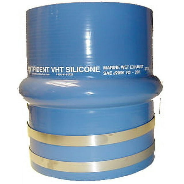 Trident 272V Series Blue Silicone "VHT" Single Hump Marine Hose Bellows