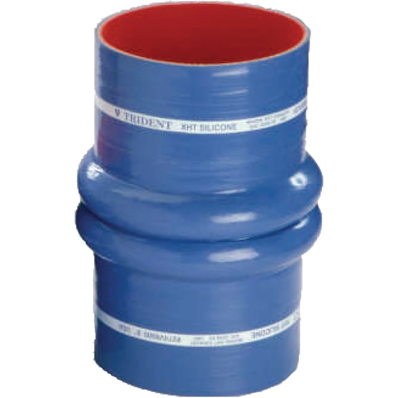 Trident Blue "VHT" 14' Double Hump Marine Hose Bellows with T-Bolt Clamps & 1/4" Wall Thickness