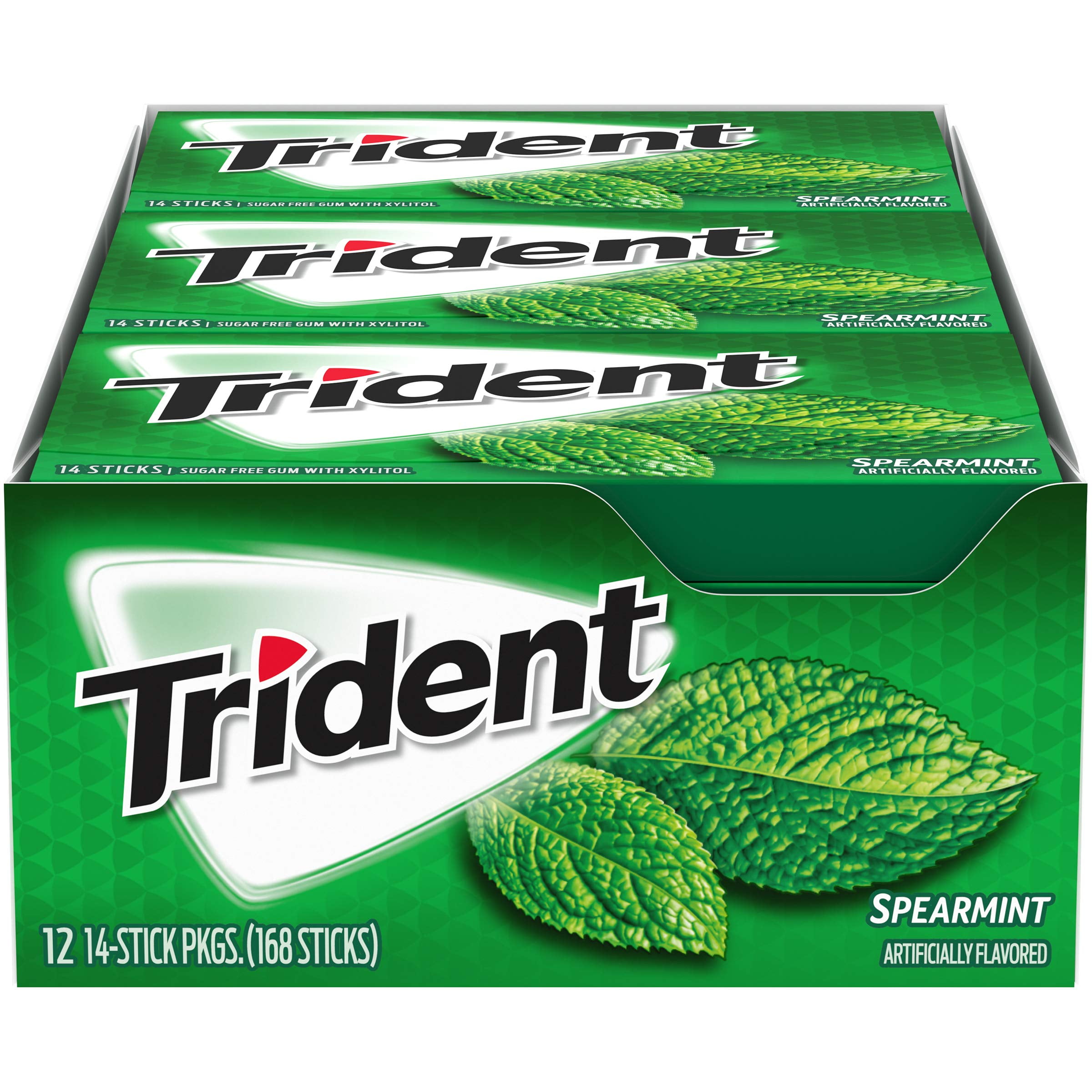 Trident Chewing Gum Spearmint 12 Packs/Box (MOZ01106/61534