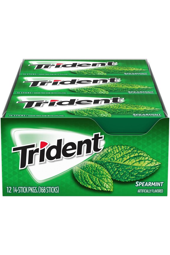 Trident Chewing Gum Spearmint 12 Packs/Box (MOZ01106/61534)