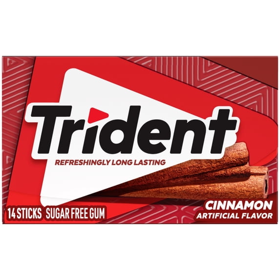 Trident Sugar Free Cinnamon Xylitol Chewing Gum, 14 Pieces Wallet Pack
