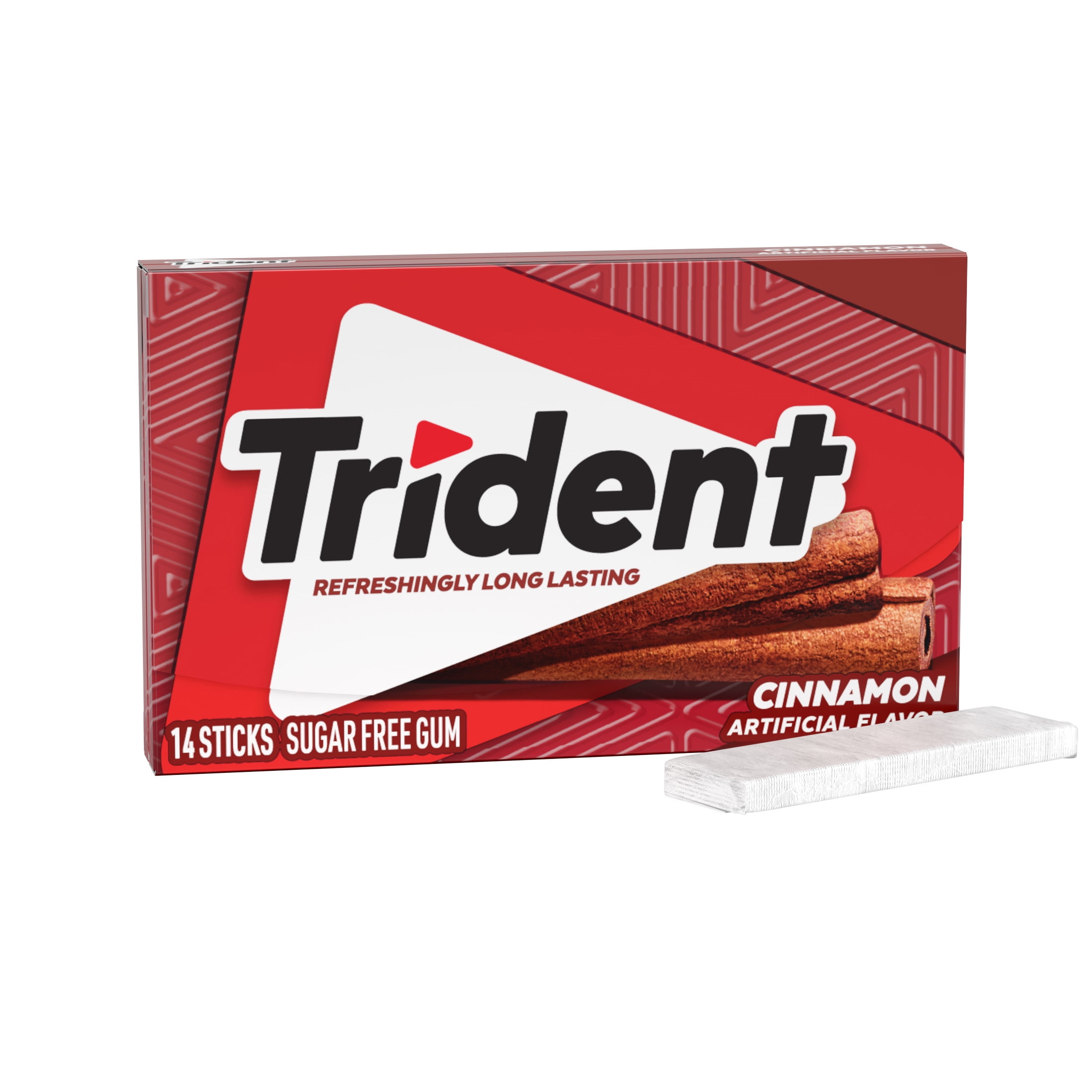 Trident Cinnamon Sugar Free Gum, Regular Size, 14 Pieces