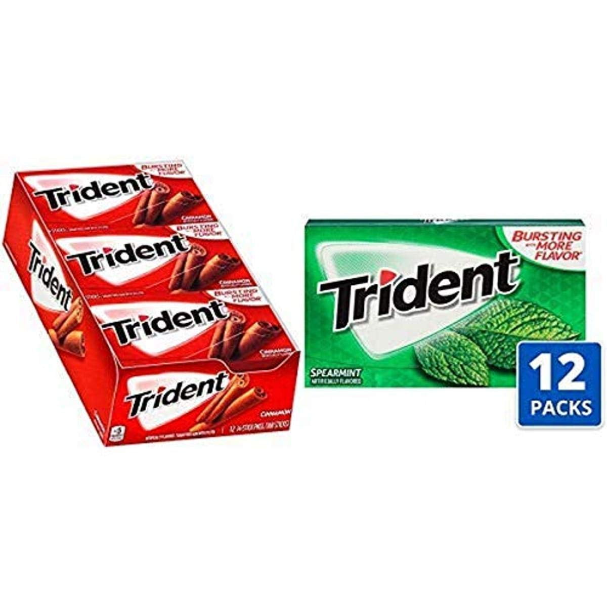 Trident Cinnamon Sugar Free Gum With Xylitol 12 Packs With Trident