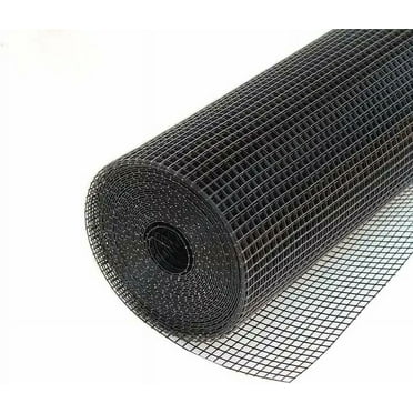 Trident Fence 3' x 100' 23ga. Hardware Cloth Roll Black PVC Coated - .5" x .5" Mesh
