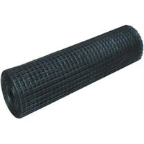Trident Fence 8' x 100' 14ga. Welded Wire Fence Roll Black PVC Coated - 2" x 2" Mesh