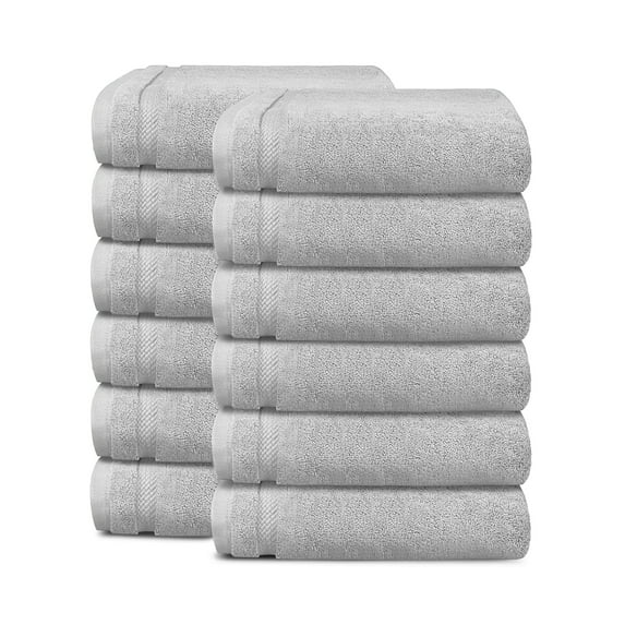 Trident Finesse 12 Piece Washcloth Set, Grey
