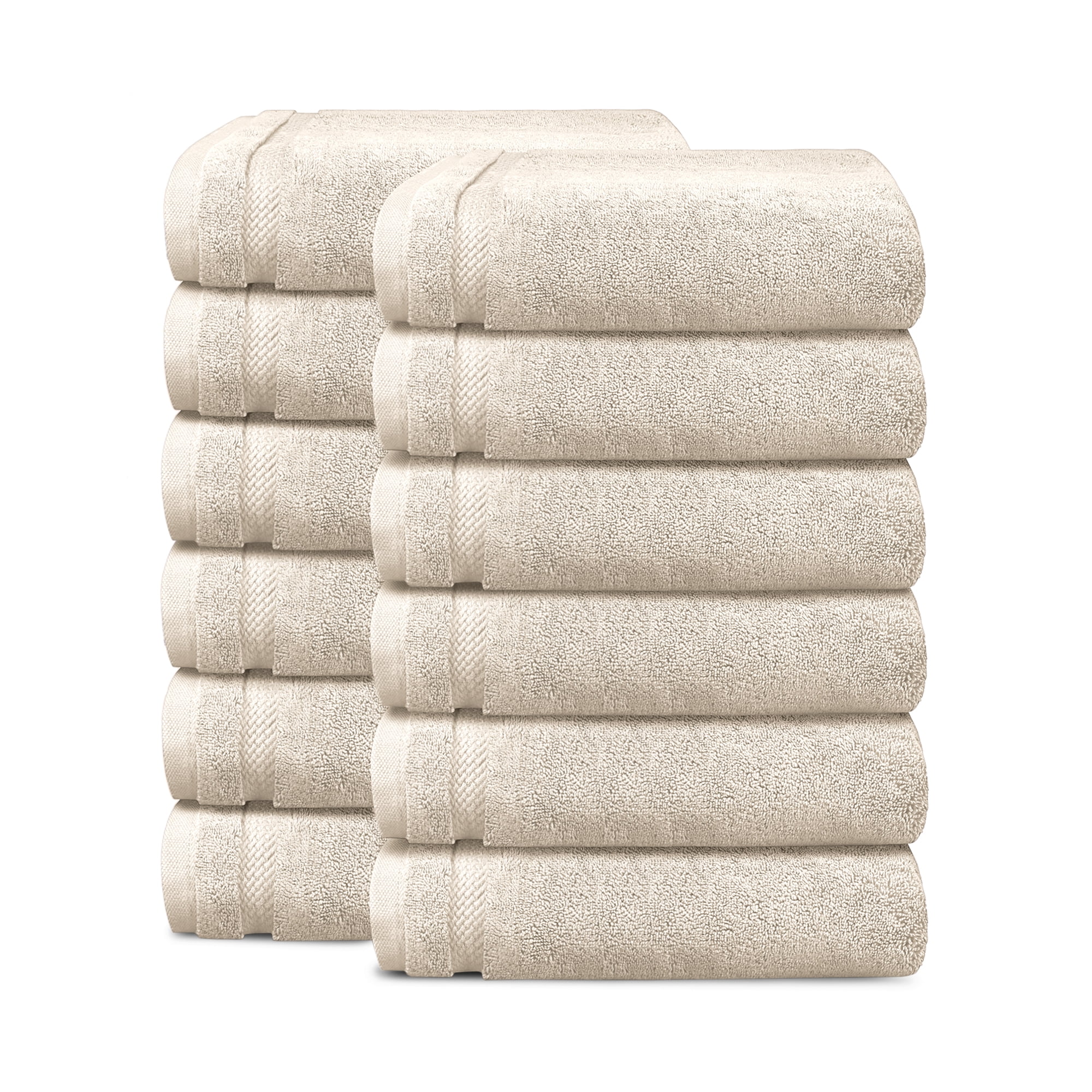Trident Finesse 12 Piece Washcloth Set, Linen