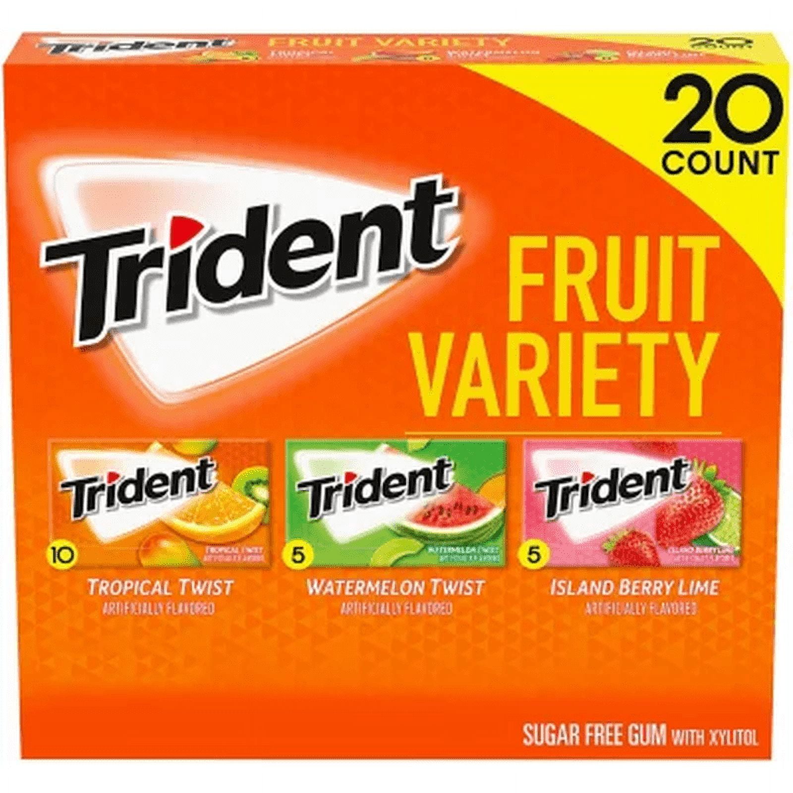 Trident Fruit Variety Pack Sugar Free Gum (14 per Pk., 20 Pk.)