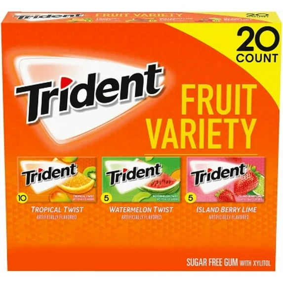 Trident Fruit Variety Pack Sugar Free Gum (14 per Pk., 20 Pk.)
