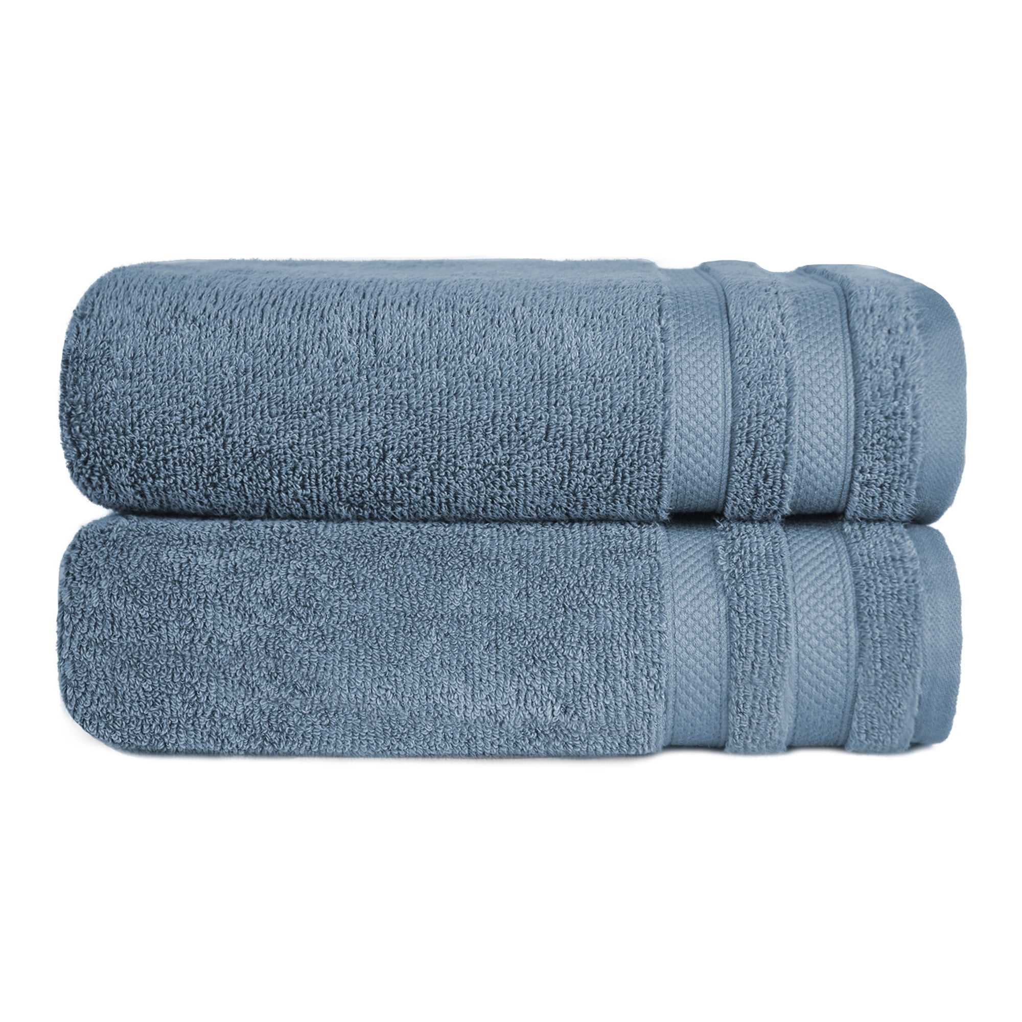 Trident I'M PLUSH 2 Piece Solid Super Absorbent, Super soft Cotton Modal  Blend Bath Towels, Dusk Blue 