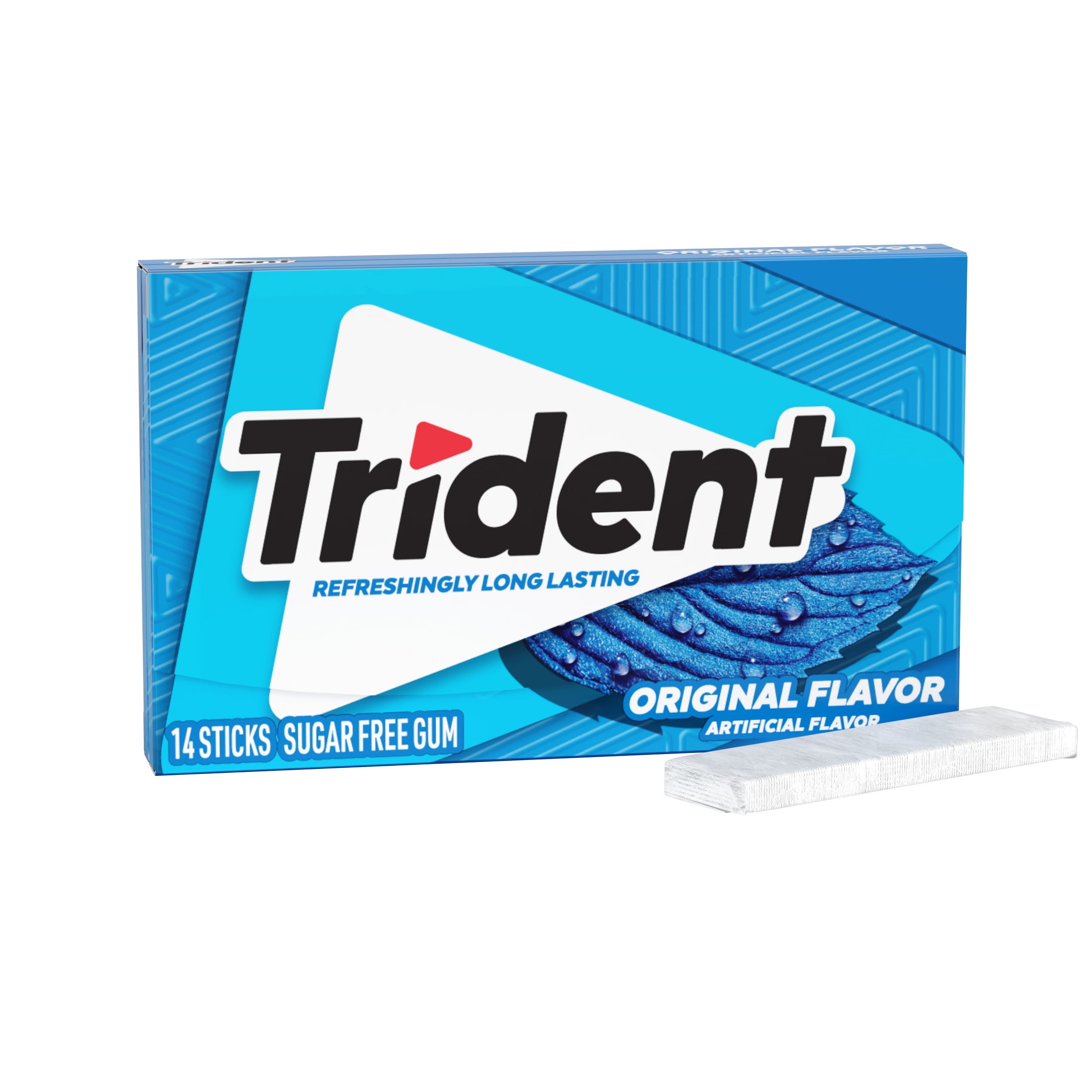 Trident Original Sugar Free Gum, Regular Size, 14 Pieces