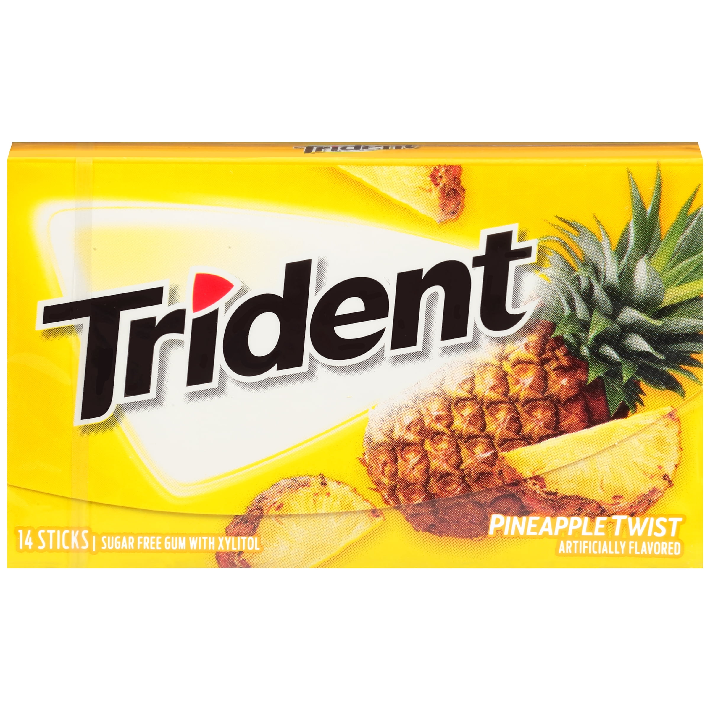 Trident Pineapple Twist Chewing Gum, 12 Packs, 168 Pieces, Made