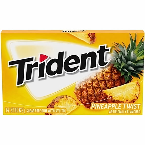 Trident Pineapple Twist Sugar Free Gum (Pack of 32)