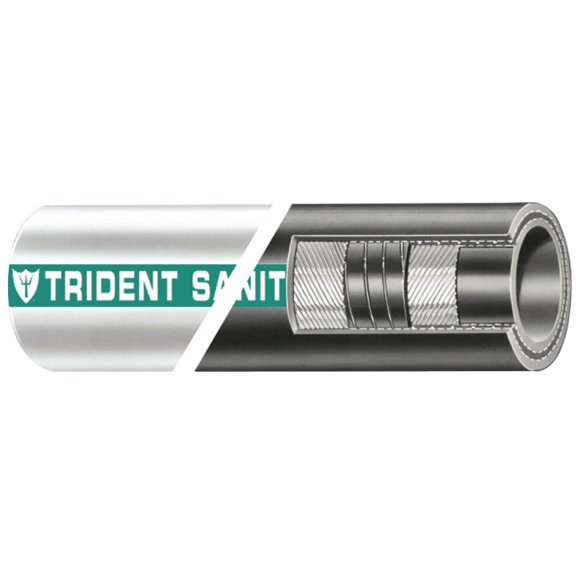 Trident Premium Rubber Sanitation Marine Hose with 60# Working Pressure