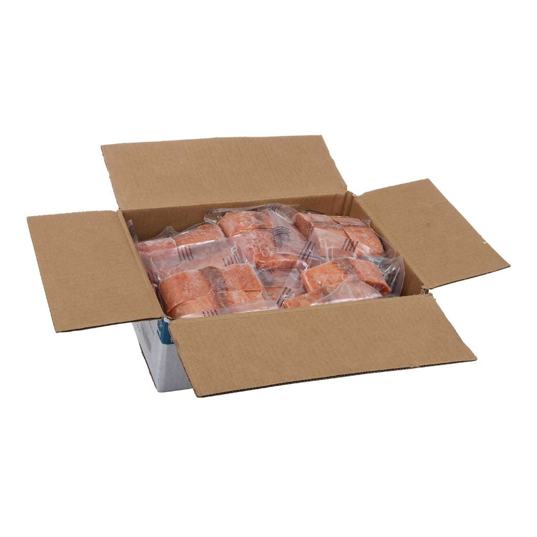 Trident Seafoods Skinless Boneless Chum Salmon - Premium Portion, 40 of 4 Ounce Pieces, 10 Pound - 1 each.