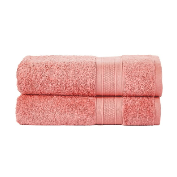 Trident Soft N Plush 2 Piece Cotton Highly Absorbent, Super Soft Bath Towel Set, Pink