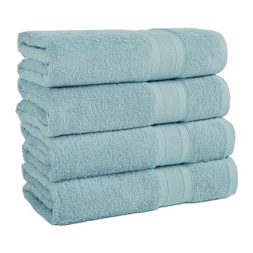Everyday Home by Trident 4 Pc Bath Towels Set, 100% Cotton, Plush, Absorbent, Soft Comfort ...
