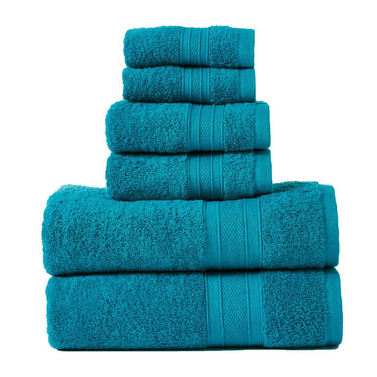 Trident 12 Piece Luxury Bathroom Towels, 2 Bath Towels, 4 Hand Towels, 6 Wash Cloths, 100% Pure Cotton Shower Towels for Gifting, Bathroom, Gym