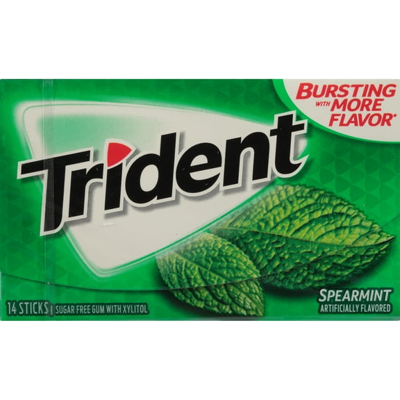 Trident Spearmint Gum 14 pieces (Pack of 32)