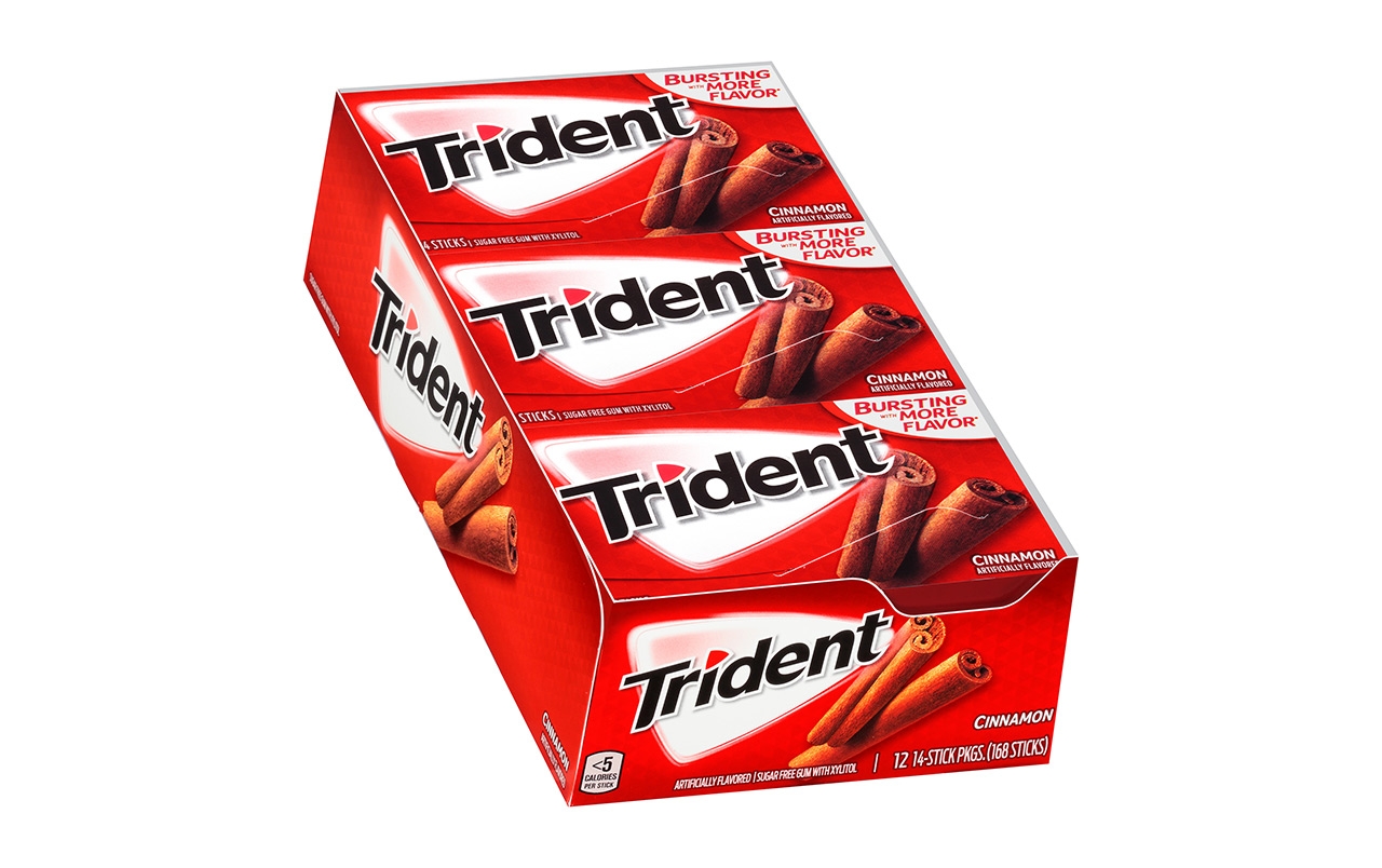 Trident, Sugar Free Cinnamon Gum, 18 Pcs, (Pack of 12)