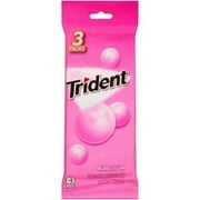 Trident Sugar Free Gum, Bubble Gum, 3 Packs of 14 Pieces (42 Total Pieces)