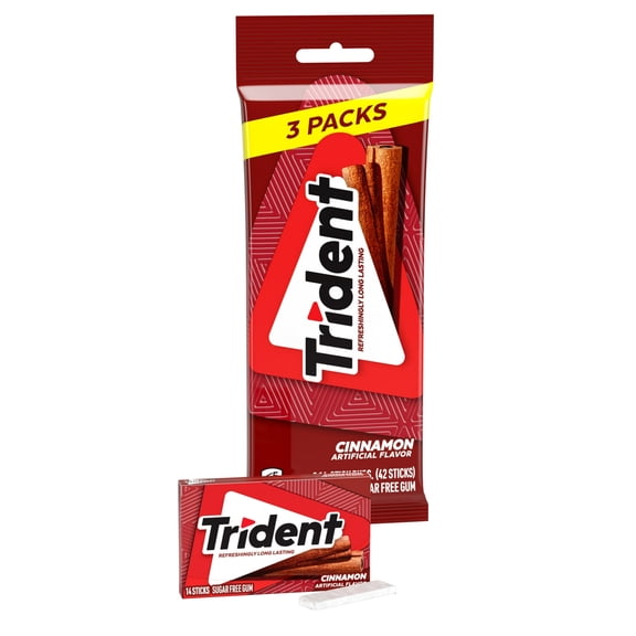 Trident Sugar Free Gum, Cinnamon (Pack of 2)