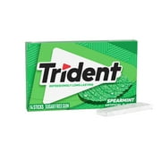 Trident Sugar Free Spearmint Xylitol Chewing Gum, 14 Pieces, Wallet pack