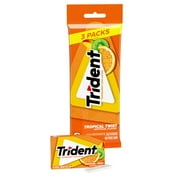 Trident Sugar Free Gum, Tropical Twist, 3 packs of 14 Pieces (42 Total Pieces)